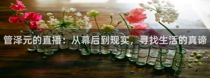 833足球比赛直播免费观看：管泽元的直播：从幕后到现实，寻找生活的真谛